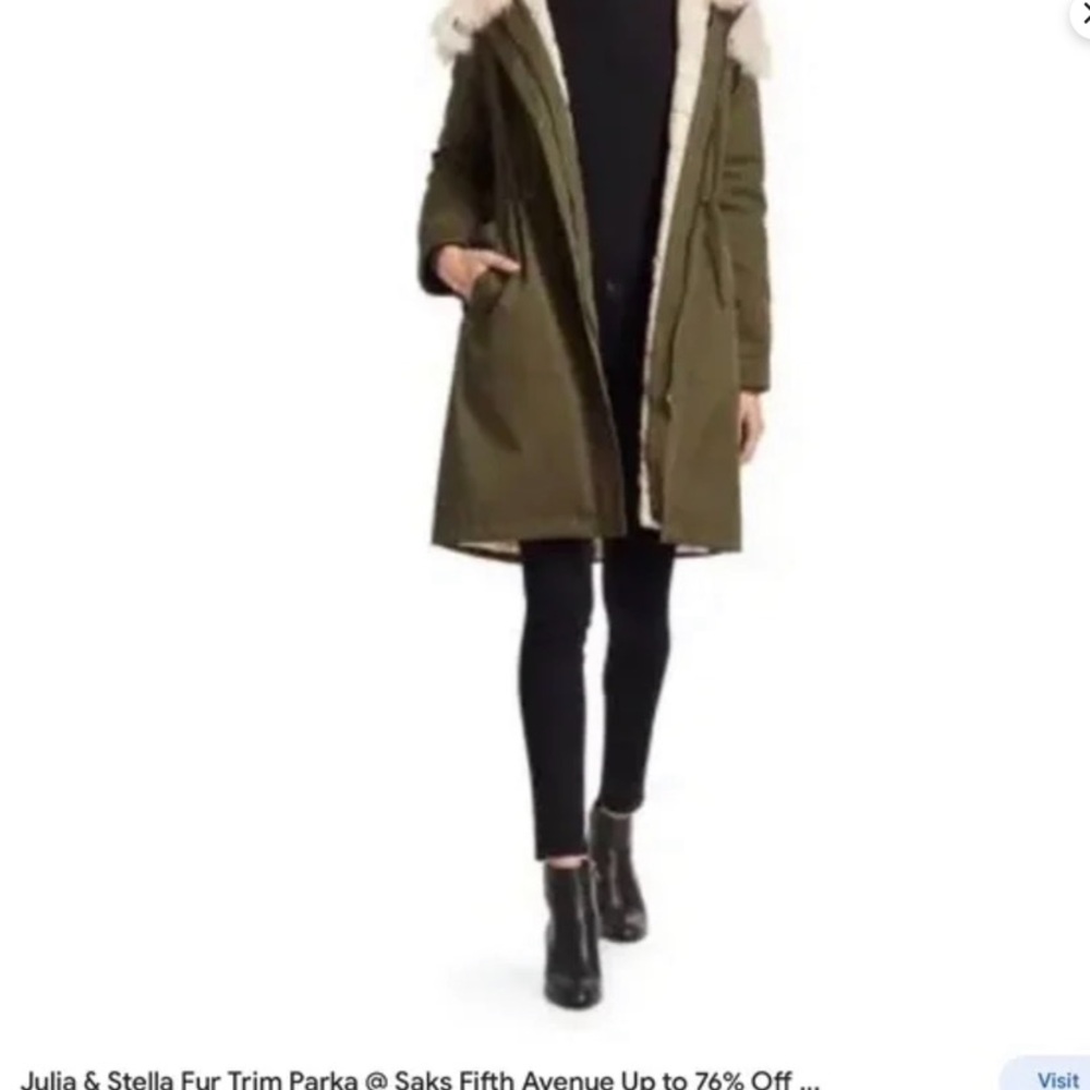 Julia and Stella super warm parka with fur lined hood